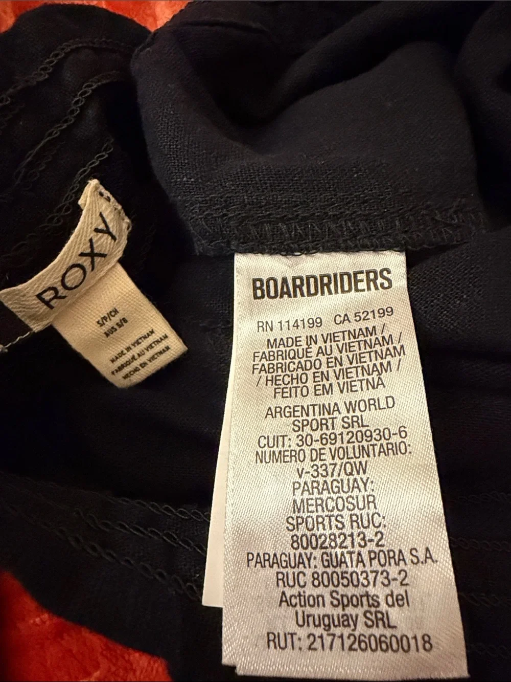 Roxy Black Drawstring Linen Pant - Picture 5 of 6
